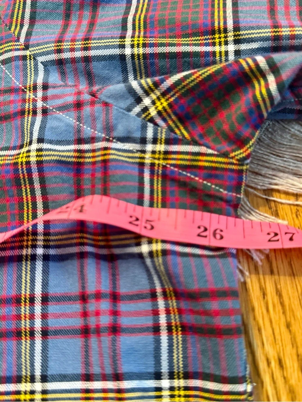 Ralph Lauren Plaid Button-Down Shirt in Burgundy and Blue - Picture 3 of 8